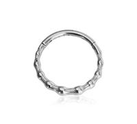 SXQCKJ Snake Septum Rings, Steel Piercing Jewelry 16G Daith Burn Silver Piercing Hoop Clicker, for Unisex(10,SILVER_16G 1.2 * 8MM)