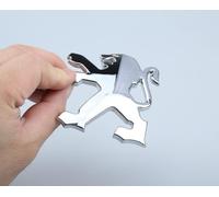 SXQDL 3D Metal Turbo Badge Letter Emblem for Peugeot 208 2012-2015 - Front Grille Badge Trunk Tailgate Boot Window Exterior Decal Car Accessories, 8.5*9.2cm