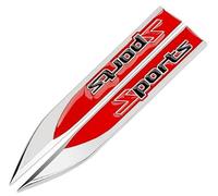 SXQDL Car Sticker for Audi A6 A5 A4 A3 A1,ABS Tailgate Emblem Front Hood Decal Trunk Door Badge Car Front Grille Bumper Bonnet Window Decoration Car Styling Accessories,Red