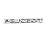 SXQDL Emblems for Peugeot 207 208 308 408,Grill/Front/Rear Trunk Logo 3D ABS Signs Badge Decal Car Letters Decal Replacement Car Styling Accessories Auto Accessories,Silver-Peugeot