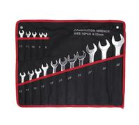 SXRegalium 16PCS Combination Wrench Set - Cr-V Steel Pentalobe Open End Spanners Dual Purpose 8-32mm Professional Tool Kit for Mechanics and DIY Enthusiasts