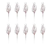 SXRQ 10Pieces Synthetic Leaf Branch Glittering Christmas Picks Artficial Flower Leave For Holiday Floral Arrangements Christmas Tree Insert