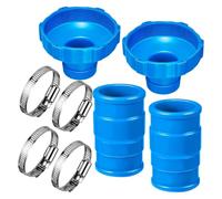 SXRQ 2. Swimming Pool Hose Connector Set Corrosion-Resistant Clamps & Rubber Adapters Quick Install Durability Pool Accessory Connection Adapter