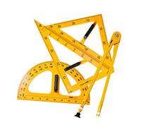 SXRQ 4 Pcs Magnetic Geometry Rulers Set Classroom Whiteboard Geometry Set with Triangles Rulers for School Teachers