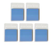 SXRQ 5 Pieces Translucent Sticky Notes Waterproof Clear Stickies Notes Self Adhesive Memo Sticky School Office Supplies