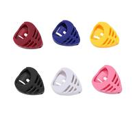 SXRQ 6pack ABS Guitar Pick Case Triangular Compacts Holder Travel Friendly for Guitar Player Quickly Access