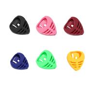 SXRQ 6pack ABS Guitar Pick Case Triangular Compacts Holder Travel Friendly for Guitar Player Quickly Access