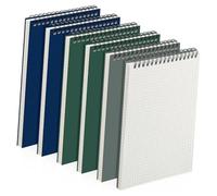 SXRQ 6Pcs Gridded Notebooks 70Sheets Gridded Twin Wire Binding Notebooks for Writing Journaling Mind Map Sketching Grid Notepads