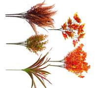 SXRQ Adjustable Leaf Artificial Fall Foliages Plant For Outdoor Indoor Thanksgiving Decors Kitchen Display Artificial Cedar Flowers
