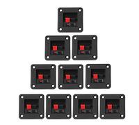 SXRQ Black Red 2 Position 2 Terminals Spring Clip Square Terminal Board Metal + 43mm Board Length Smart Home Security Wifi