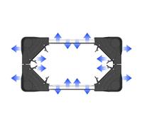 SXRQ Computer Mainframes Mount with Adjustable Size and Rails for Secure Placement Secure Desktop Tower Stand