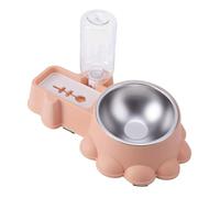 SXRQ Elevated Cats Bowl With Automatic Water Bottle Pet Food AntiVomiting Feeding Water Dispenser For Dog Cats Pet Food Bowl