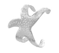 SXRQ Fashionable Geometric Sea Star Armlet Silver Gold Tone Bangle Unique Sea Star Wristband for Women Opening Arm Band