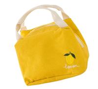 SXRQ Fruit Print Thermal Lunch Holder with Aluminum Foil Lining Large Capacity Insulated Container Food Bag for Daily Use Women's Lunch Bag