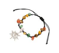 SXRQ Handwoven Spirals Star Pattern Colorful Irregular Turquoise Bead Adjustable Closure Designs Star Handwoven Turquoise