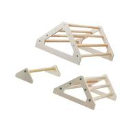 SXRQ Multi Purpose Wooden Bird Cage and Tiny Pet Stand 3 Items Open Construction for Little Creatures Wooden Aviary Hamster Platform