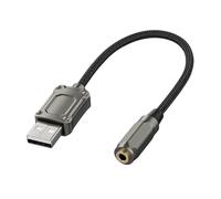 SXRQ Portable USB to 3.5Mm Sound Adapter Featuring Braided Design Sound Converters Suitable for Professional Listening Permanent Plaited Cable Link
