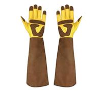 SXRQ Rose Pruning Gloves For Women Men Long Thorn Proof Leather Gardening With Forearm Protective Garden Work Grip Enhancing