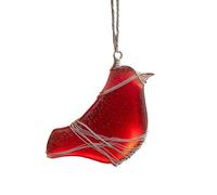 SXRQ Sea Glass Bird Christmas Ornament Hanging Chrismas Tree Decoration Handcrafted Holiday Decorations for Home Decors Hanging Christmas Tree Decorations