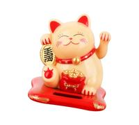 SXRQ Transportable Three_point_five Inch Oscillating Arm Wealth Puss Automobile Addition Supported Sunlight Permanent Polystyrene Craft Present Solar Deck