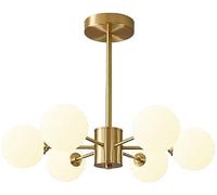 SXSaelciun E27 Nordic All Copper Magic Bean Molecular Lighting,Living Room Bedroom Home Dining Lighting,Hanging Light,Simple Modern Light Luxury During Lighting-Copper 6 Head Made in China