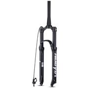 SXSaelciun Mountain Bike Front Fork Rebound Adjustment 26/27.5/29 Inch Spinal Tube Wire Control Air Suspension Magnesium Alloy Pressure B,26inch
