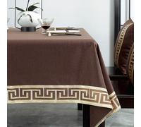 SXSaelciun Premium Waterproof Cotton Linen Tablecloth 100x160 cm - Decorative, Washable, Durable for Dining Room, Kitchen, Parties - Stylish Rectangular Table Cover