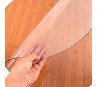SXSaelciun Transparent PVC Table Cover for Round Rectangle Tables, Waterproof Vinyl Tablecloth, Durable Protective Cover for Outdoor Dining, Easy to Clean, Soft and Flexible