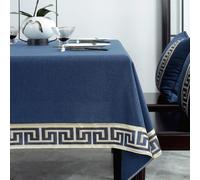 SXSaelciun Waterproof Cotton Linen Tablecloth 100 x 160 cm, Washable, Perfect for Family Dinners, Indoor/Outdoor Parties, Festivals, Events & Everyday Use