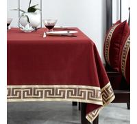 SXSaelciun Waterproof Rectangular Tablecloth 100x160cm, Cotton & Linen, Decorative Farmhouse Style for Dining, Kitchen, Buffets & Camping, Versatile & Stylish Home Decor.