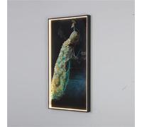 SXSCARKX Exquisite wall lamp Contemporary Gold Fish Figure LED Sconces Rectangle Mural Light Creative for Home (E H80cm 1PCS)