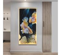 SXSCARKX Exquisite wall lamp Contemporary Gold Fish Figure LED Sconces Rectangle Mural Light Creative for Home (D H60cm 1PCS)
