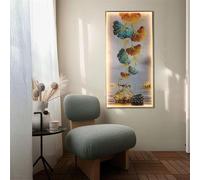 SXSCARKX Exquisite wall lamp Contemporary Gold Fish Figure LED Sconces Rectangle Mural Light Creative for Home (I H80cm 1PCS)