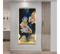 SXSCARKX Exquisite wall lamp Contemporary Gold Fish Figure LED Sconces Rectangle Mural Light Creative for Home (C H80cm 1PCS)