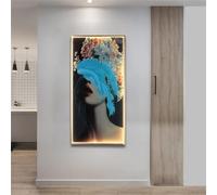 SXSCARKX Exquisite wall lamp Contemporary Gold Fish Figure LED Sconces Rectangle Mural Light Creative for Home (L H80cm 1PCS)