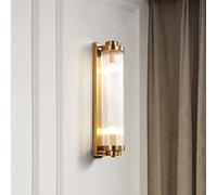 SXSCARKX Luxury Crystal Glass Wall Light with Creative Geometry Design for Living Room and Bedrooms Decorative Metal Exquisite Wall lamp E14x2 Bulbs Aisle TV Backdrop Cafe Kids Modern Sc