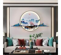 SXSCARKX Modern Wall Picture Light LED Creative Chinese Landscape Mural Background Sconce Lamp for Home Living Bedroom (A 1PCS)