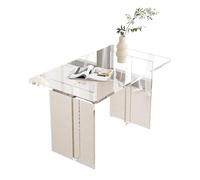 SXSCARKX Sofa, Acrylic Coffee Table,Creative Leisure Table/Small Desk,No Need To Install Computer Desk,for hotel House Decorative(E,40x25x25cm)