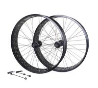 SXSHEYS 26 Inch X 4.0-4.9'' Fat Tire Bike Wheelset Disc Brake Front Rear Wheel 36H Aluminum Alloy Hollow Rim 135mm/190mm QR Hub For 7/8/9/10/11/12s Cassette Snow Beach Ebike(Black,26'' A pair)