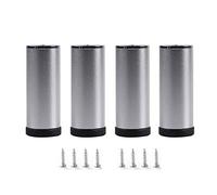 SXSHEYS Adjustable Metal Table Legs 4 Pack Furniture Sofa Support for Dining Rooms Thickened Waterproof Non Slip Feet Silver 40cm/16in
