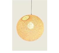 SXSHEYS Chandelier Light, Nordic Rattan Weaving Spherical Led Pendant Lights for Living Room Loft Hanging Lamp Home Decorations Lustre Fixtures(D30cm,White Light_Black)