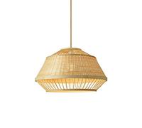 SXSHEYS Chinese Hand-woven Bamboo Pendant Light Creative Diameter 40cm 1-light Southeast Asian Style Hanging Lamp Retro Home Ceiling E27 Base Energy Saving Fixture