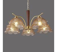 SXSHEYS Designer Space Elements Living Room Pendant Lighting Fixture With Glass Globe Shade Fixture, Mid-Century Lighting, Includes Two Extension Rods (20+30 Cm)