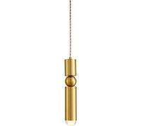 SXSHEYS Retro All Copper Chandelier Gold Column Shaped For Bedroom Creative LED Crystal Hanging Lamp Decoration Ceiling Interior Living Room Restaurant Bar Loft