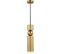 SXSHEYS Retro All Copper Chandelier Gold Column Shaped For Bedroom Creative LED Crystal Hanging Lamp Decoration Ceiling Interior Living Room Restaurant Bar Loft