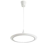 SXSHEYS White Pendant Light Fixture LED Single Hanging Lamp Round Chandelier Ceiling Lights Modern Suspension Lamps Kitchen Island Lighting for Dining Table Bedroom Star of