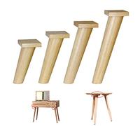 SXSHEYS Wooden Furniture Legs,Solid Tapered Wood Sofa Legs Oblique Cabinet Feet Replacement Table for Chair Couch Ottoman 4Pcs (13.5cm(5.3in))