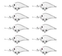 SXSHUN Fishing Lure 10 Pieces Unpainted Blank Artificial Lure Multi-Style DIY Bait Trout / Bass / Salmon / Barrakuda Bait Set, 9.3 cm / 9.5 g / 10 Pieces