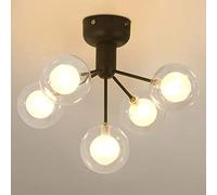 SXSKPP Modern creative chandelier 5 Lights Modern Minimalist Restaurant Pendant Light Glass Bubble Balls Creative Corridor Porch LED For Living Room Nordic Art Personality Ceiling