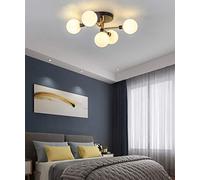 SXSKPP Modern creative chandelier Bubble Glass Balls Restaurant Ceiling Light Modern Minimalist For Living Room Duplex Staircase Creative Bedroom Pendant Nordic Art Personality 5-lights G